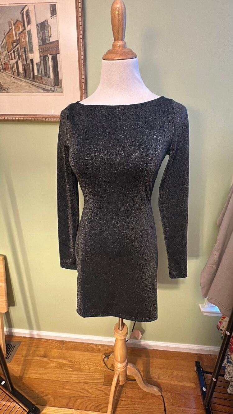 Reformation x Camille Rowe Esen Metallic Knit Bodycon Dress XS NWT